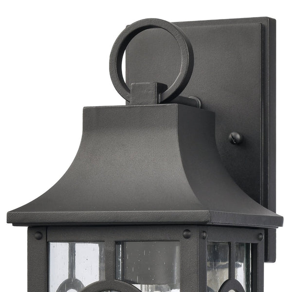 Atlas Triumph 1-Light Outdoor Sconce - Timeless Classical Design with Durable Construction and Warm Glow Textured Black 5.75'' OL11228-BK