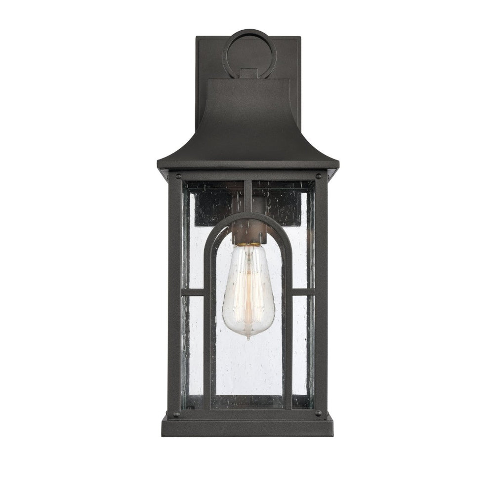 Atlas Triumph 1-Light Outdoor Sconce - Timeless Classical Design with Durable Construction and Warm Glow Textured Black 7.25'' OL11229-BK
