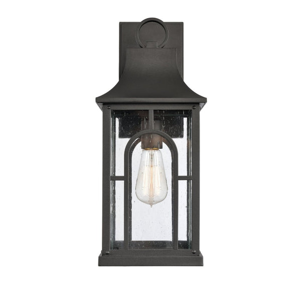 Atlas Triumph 1-Light Outdoor Sconce - Timeless Classical Design with Durable Construction and Warm Glow Textured Black 7.25'' OL11229-BK