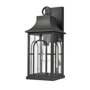 Atlas Triumph 1-Light Outdoor Sconce - Timeless Classical Design with Durable Construction and Warm Glow Textured Black 7.25'' OL11229-BK