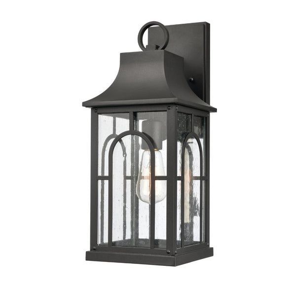 Atlas Triumph 1-Light Outdoor Sconce - Timeless Classical Design with Durable Construction and Warm Glow Textured Black 7.25'' OL11229-BK