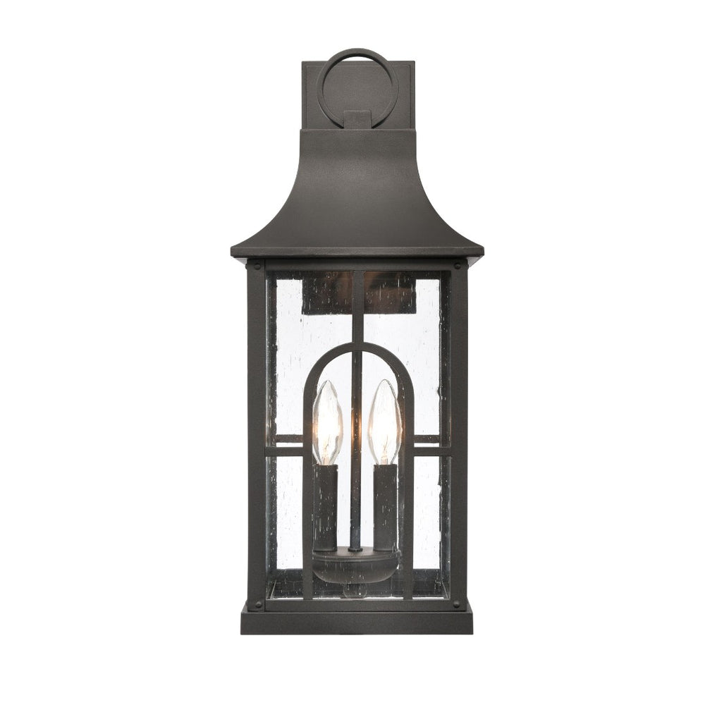 Atlas Triumph 21'' High 2-Light Outdoor Sconce - Durable Textured Black Design for Elegant Illumination OL11230-BK