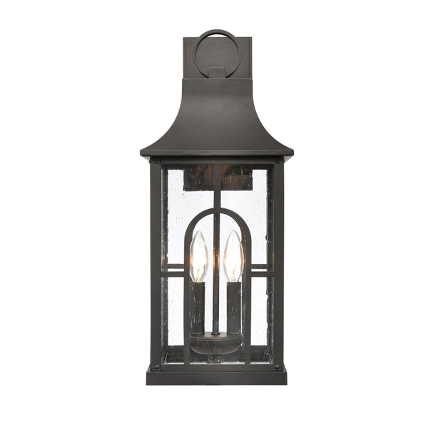 Atlas Triumph 21'' High 2-Light Outdoor Sconce - Durable Textured Black Design for Elegant Illumination OL11230-BK