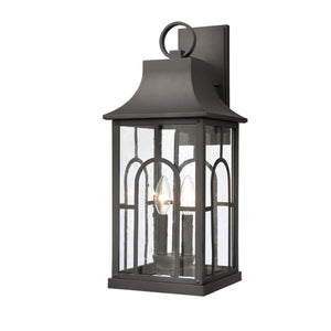 Atlas Triumph 21'' High 2-Light Outdoor Sconce - Durable Textured Black Design for Elegant Illumination OL11230-BK