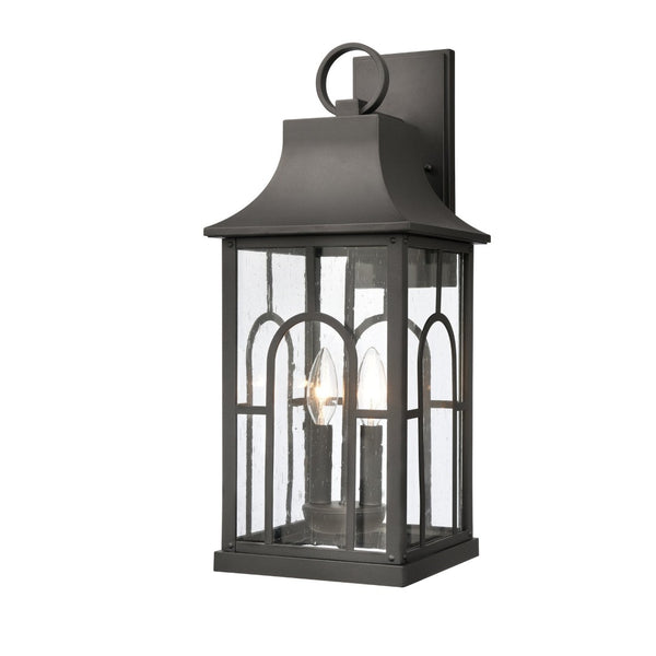 Atlas Triumph 21'' High 2-Light Outdoor Sconce - Durable Textured Black Design for Elegant Illumination OL11230-BK