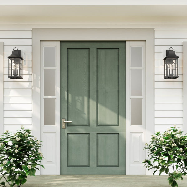 Atlas Triumph 21'' High 2-Light Outdoor Sconce - Durable Textured Black Design for Elegant Illumination OL11230-BK