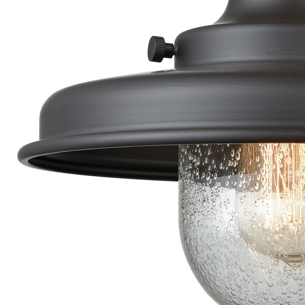 Atlas Vinton Outdoor Sconce 15” High - Vintage Barn-Style 1-Light Fixture in Oil Rubbed Bronze Finish OL11236-BZ