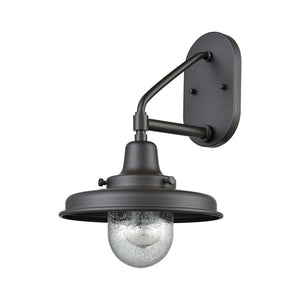 Atlas Vinton Outdoor Sconce 15” High - Vintage Barn-Style 1-Light Fixture in Oil Rubbed Bronze Finish OL11236-BZ