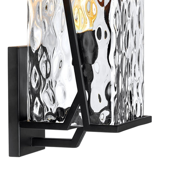 Atlas Waterfall 18'' High 1-Light Outdoor Sconce - Stylish Matte Black Design for Modern Exteriors OL11237-BK