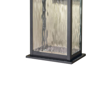 Atlas Weymouth Outdoor Integrated LED Sconce – Classic Lantern Style with Automatic Dusk-to-Dawn Sensor Gun Metal 13.75'' OL11238-BK