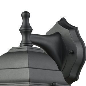 Atlas Whitby 12" High 1-Light Outdoor Sconce - Stylish Satin Black Fixture with Seeded Glass Panels OL11240-BK