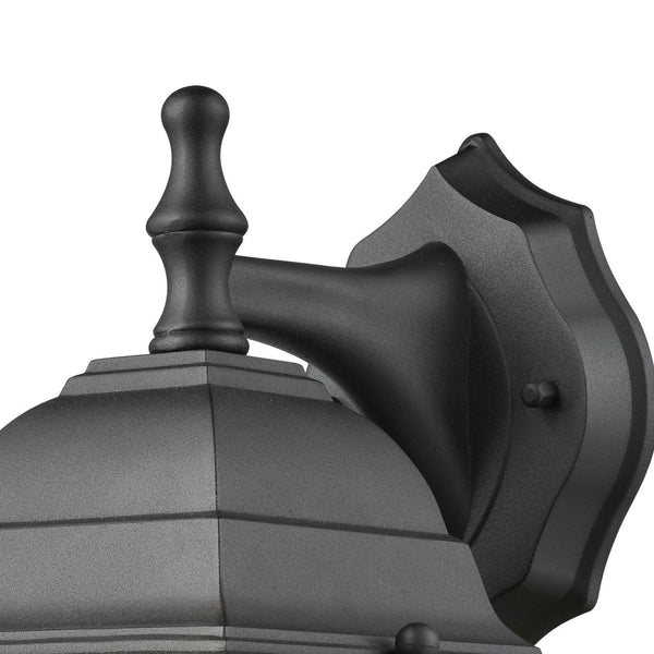 Atlas Whitby 12" High 1-Light Outdoor Sconce - Stylish Satin Black Fixture with Seeded Glass Panels OL11240-BK