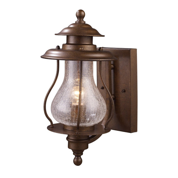 Atlas Wikshire 15'' High 1-Light Outdoor Wall Sconce - Vintage Charm with Coffee Bronze Finish & Glass Diffuser OL11241-BZ