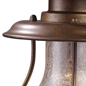 Atlas Wikshire 15'' High 1-Light Outdoor Wall Sconce - Vintage Charm with Coffee Bronze Finish & Glass Diffuser OL11241-BZ