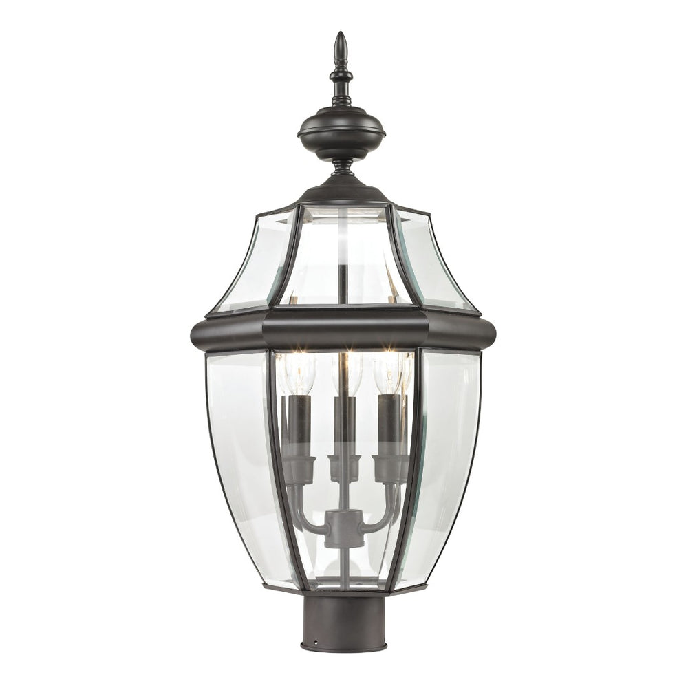 Atlas Ashford 23'' High 3-Light Outdoor Post Light - Elegant Traditional Design for Patios & Walkways Oil Rubbed Bronze OL11244-BZ