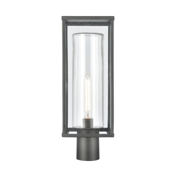 Atlas Augusta 19.75'' High 1-Light Outdoor Post Light - Sleek Modern Lantern for Pathways & Patios OL11245-BK