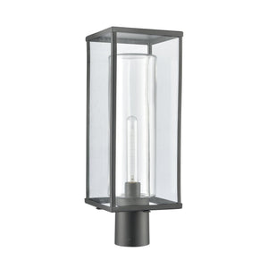 Atlas Augusta 19.75'' High 1-Light Outdoor Post Light - Sleek Modern Lantern for Pathways & Patios OL11245-BK