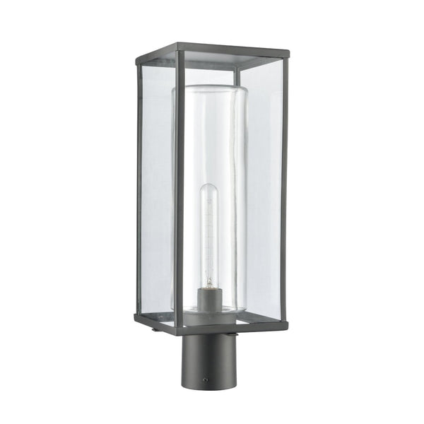 Atlas Augusta 19.75'' High 1-Light Outdoor Post Light - Sleek Modern Lantern for Pathways & Patios OL11245-BK