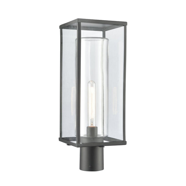 Atlas Augusta 19.75'' High 1-Light Outdoor Post Light - Sleek Modern Lantern for Pathways & Patios OL11245-BK