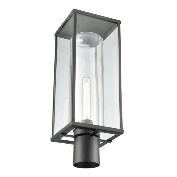 Atlas Augusta 19.75'' High 1-Light Outdoor Post Light - Sleek Modern Lantern for Pathways & Patios OL11245-BK