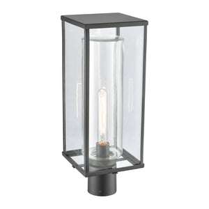 Atlas Augusta 19.75'' High 1-Light Outdoor Post Light - Sleek Modern Lantern for Pathways & Patios OL11245-BK