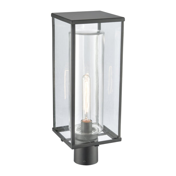 Atlas Augusta 19.75'' High 1-Light Outdoor Post Light - Sleek Modern Lantern for Pathways & Patios OL11245-BK