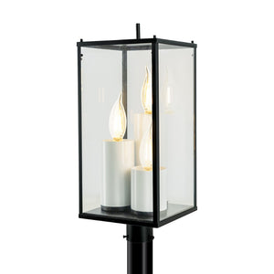 Atlas Back Bay 23.25" High 3-Light Outdoor Lantern Post Light - Matte Black, Elegant & Durable Design OL11246-BK