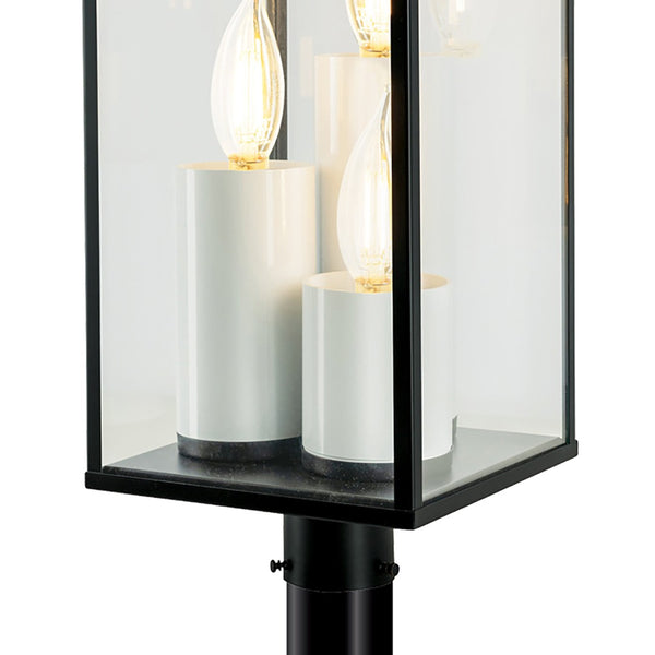 Atlas Back Bay 23.25" High 3-Light Outdoor Lantern Post Light - Matte Black, Elegant & Durable Design OL11246-BK