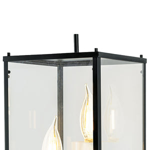 Atlas Back Bay 23.25" High 3-Light Outdoor Lantern Post Light - Matte Black, Elegant & Durable Design OL11246-BK