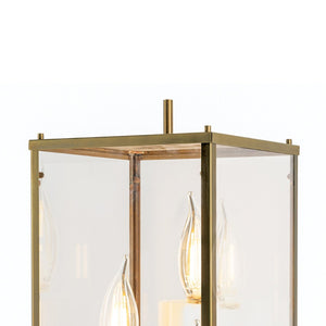 Atlas Back Bay 3-Light Outdoor Post Light – Timeless Aged Brass Lantern for Pathways & Patios Elegance OL11246-BS