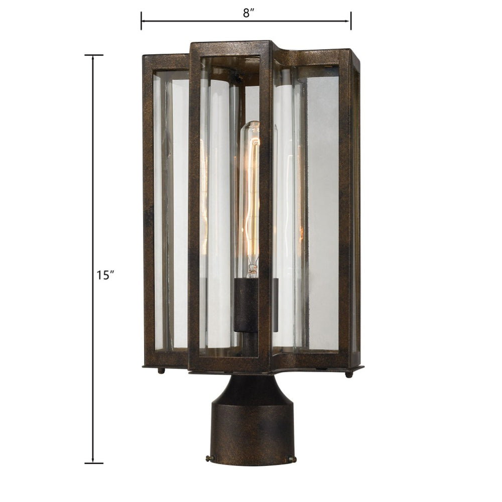 Atlas Bianca 15" High Outdoor Post Light - Elegant Hazelnut Bronze Fixture for Pathways & Gardens OL11247-BZ