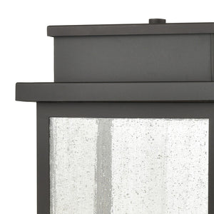 Atlas Braddock 19'' High Outdoor Post Light - Elegant Architectural Bronze with Seeded Glass Charm OL11248-BZ