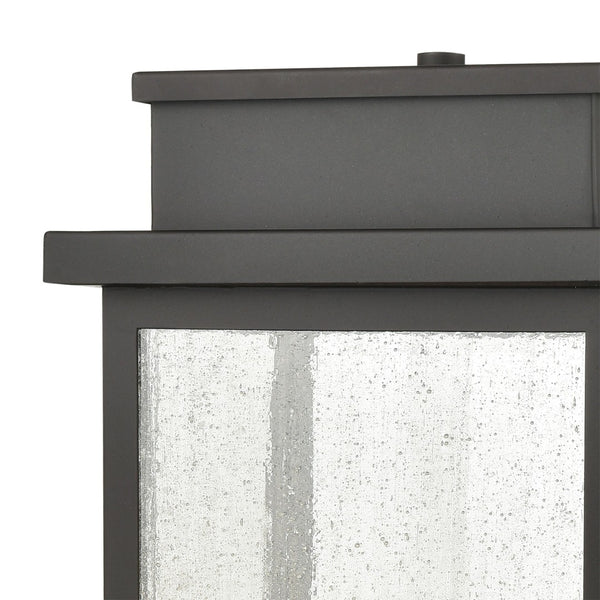 Atlas Braddock 19'' High Outdoor Post Light - Elegant Architectural Bronze with Seeded Glass Charm OL11248-BZ