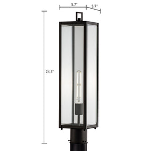Atlas Capture 24.5'' High Matte Black Outdoor Post Light - Elegant Design for Entryways & Pathways OL11249-BK
