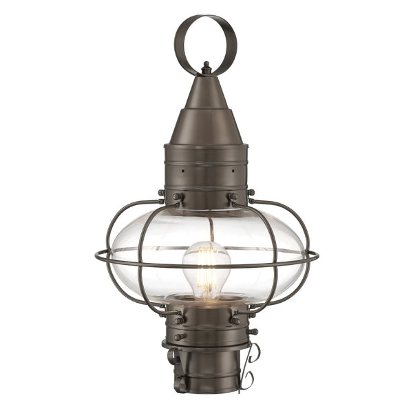 Atlas Classic Onion 1-Light Outdoor Post Light - Timeless Coastal Design with Vintage Charm and Durability Bronze 11.5'' OL11251-BZ
