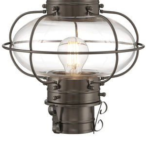 Atlas Classic Onion 1-Light Outdoor Post Light - Timeless Coastal Design with Vintage Charm and Durability Bronze 11.5'' OL11251-BZ