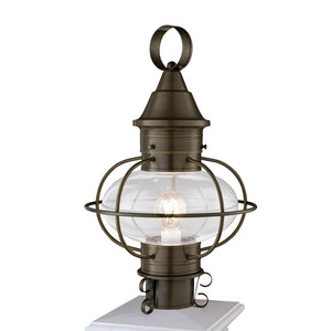 Atlas Classic Onion 1-Light Outdoor Post Light - Timeless Coastal Design with Vintage Charm and Durability Sienna OL11252-BN
