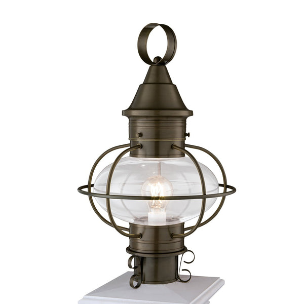 Atlas Classic Onion 1-Light Outdoor Post Light - Timeless Coastal Design with Vintage Charm and Durability Sienna OL11252-BN