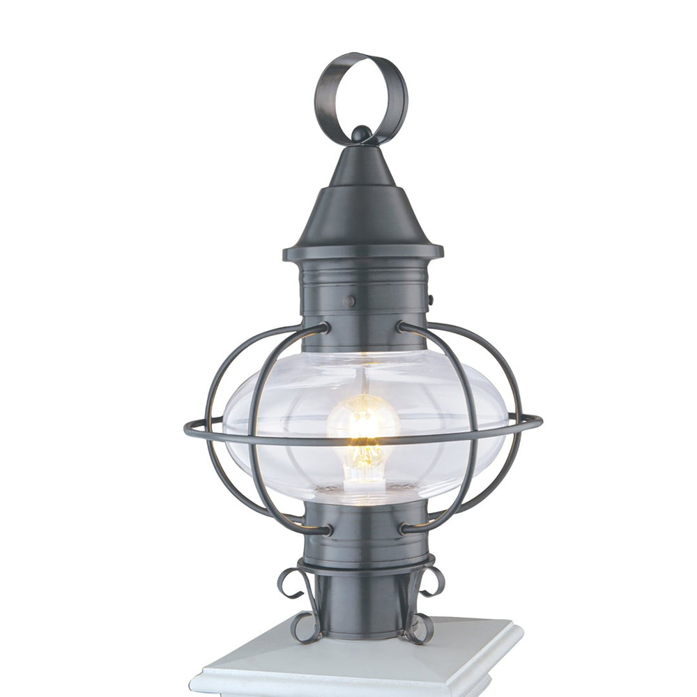 Atlas Classic Onion 1-Light Outdoor Post Light - Timeless Coastal Design with Vintage Charm and Durability Bronze 14.5'' OL11297-BZ