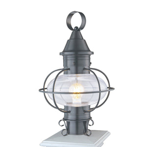 Atlas Classic Onion 1-Light Outdoor Post Light - Timeless Coastal Design with Vintage Charm and Durability Gun Metal 11.38'' OL11252-GY