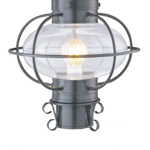 Atlas Classic Onion 1-Light Outdoor Post Light - Timeless Coastal Design with Vintage Charm and Durability Gun Metal 11.38'' OL11252-GY