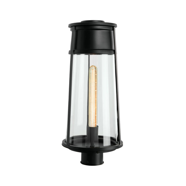 Atlas Cone 19.75'' High 1-Light Outdoor Post Light - Timeless Lantern Design for Pathways and Gardens Matte Black OL11253-BK