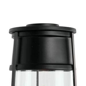 Atlas Cone 19.75'' High 1-Light Outdoor Post Light - Timeless Lantern Design for Pathways and Gardens Matte Black OL11253-BK