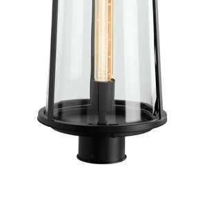 Atlas Cone 19.75'' High 1-Light Outdoor Post Light - Timeless Lantern Design for Pathways and Gardens Matte Black OL11253-BK