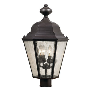 Atlas Cotswold 4-Light Outdoor Post Light - Elegant Oil Rubbed Bronze Fixture for Pathways & Gardens OL11254-BZ