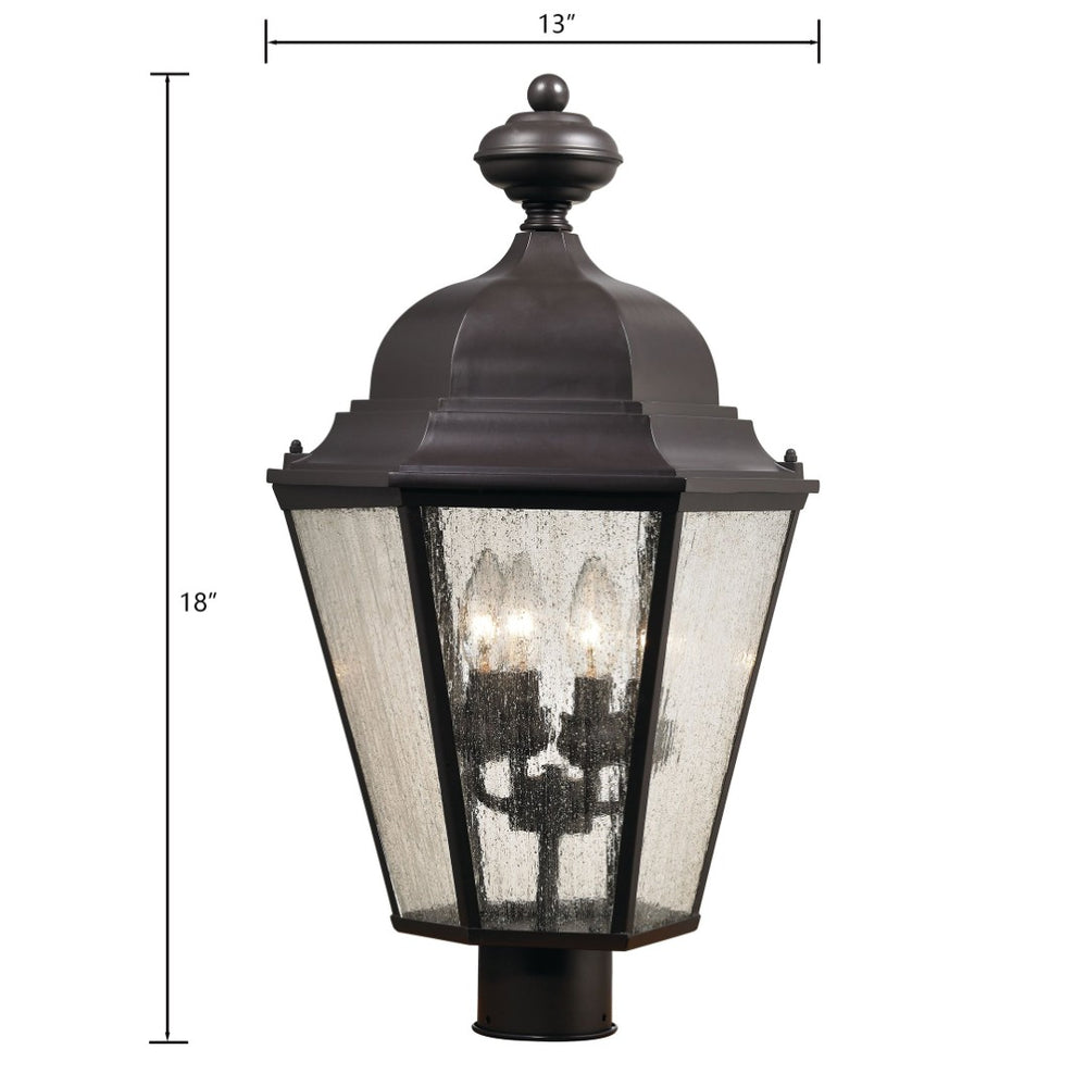 Atlas Cotswold 4-Light Outdoor Post Light - Elegant Oil Rubbed Bronze Fixture for Pathways & Gardens OL11254-BZ