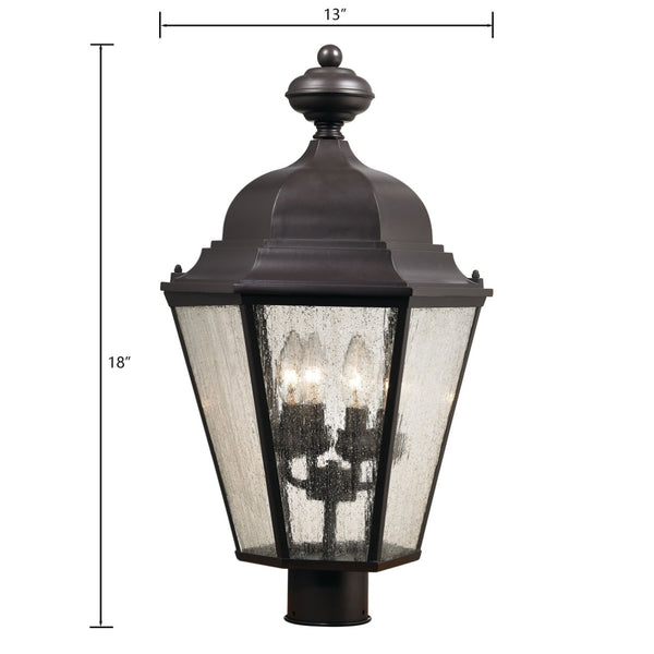 Atlas Cotswold 4-Light Outdoor Post Light - Elegant Oil Rubbed Bronze Fixture for Pathways & Gardens OL11254-BZ