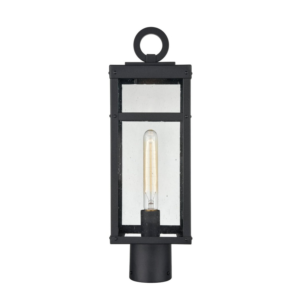 Atlas Dalton 20'' High Outdoor Post Light - Sleek Textured Black Fixture for Pathways & Entryways OL11256-BK