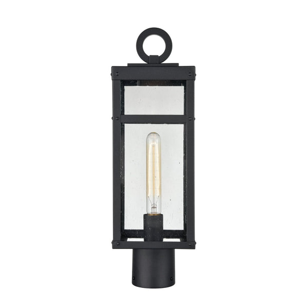 Atlas Dalton 20'' High Outdoor Post Light - Sleek Textured Black Fixture for Pathways & Entryways OL11256-BK