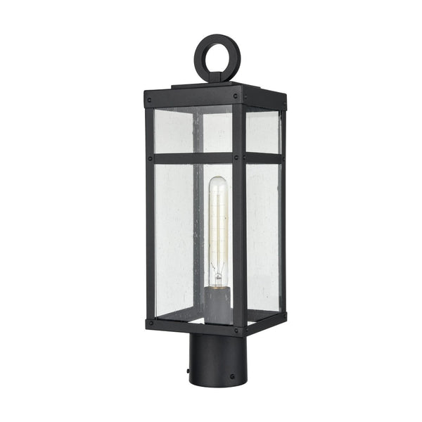 Atlas Dalton 20'' High Outdoor Post Light - Sleek Textured Black Fixture for Pathways & Entryways OL11256-BK